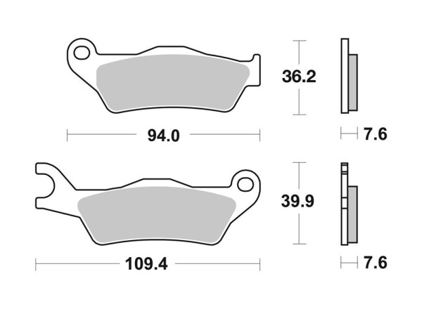 Brembo Bremsbelag vorn organisch 07120 passend auf Aprilia SR50 / SXR 50 160 / Piaggio Vespa Typhoon