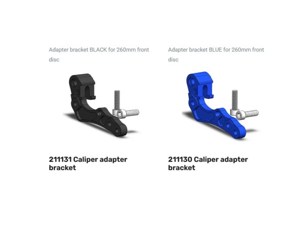 Oversize Adapter 260 vorn - 211131 schwarz / 322230 blau Caliper adapter