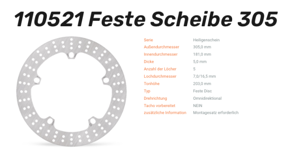 Moto-Master Bremsscheibe Halo-Serie passend für BMW - 110521