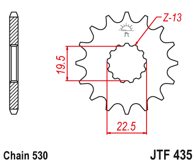 Kettenritzel Stahl CNC 15 Zähne - (530) passend für Suzuki GR650 / GSX 400