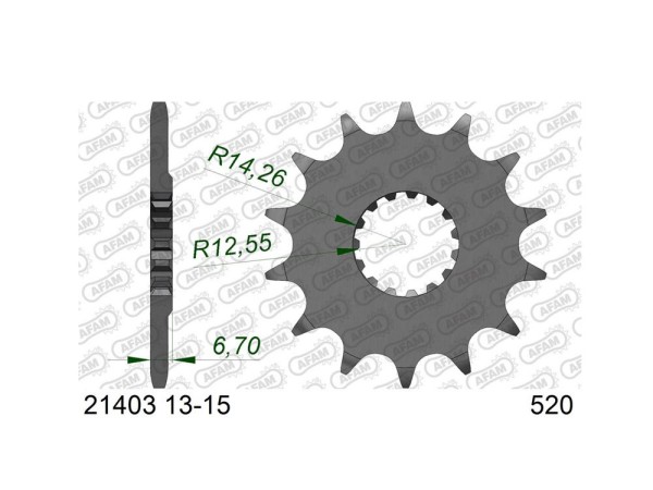 Kettenritzel 13 14 15 Zähne - (520) passend für Yamaha YFZ 450 R SE