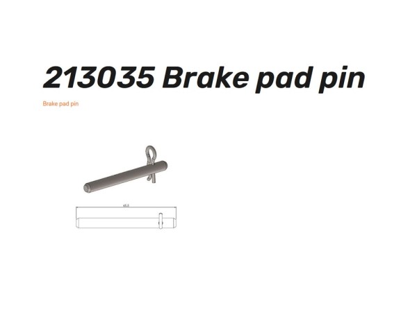 Moto-Master Pin für Bremsbelag vorn / Brake Pad Pin