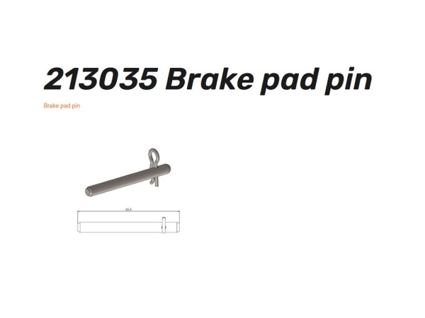 Moto-Master Pin für Bremsbelag hinten / Brake Pad Pin