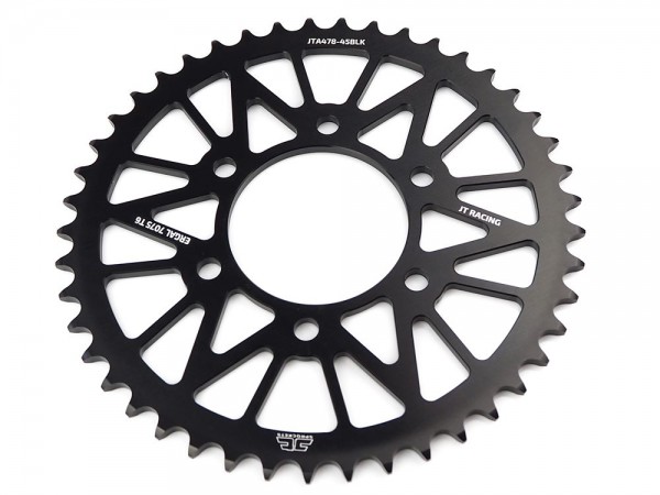 Kettenrad passend für Kawasaki Aluminium 35 bis 54 Zähne (520) messing schwarz silber grün