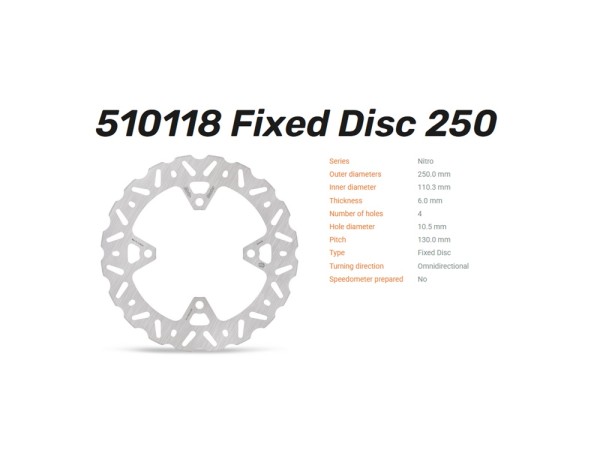 Moto-Master Bremsscheibe Nitro 250 hinten passend für Kawasaki 510118