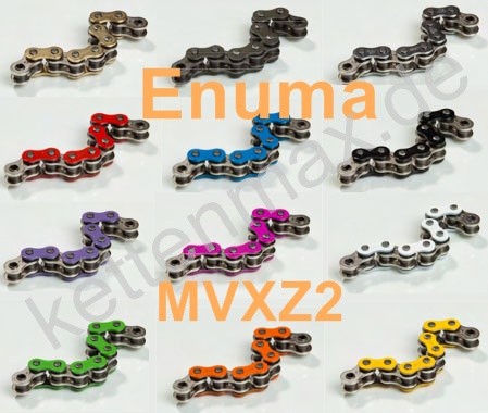 Kette ENUMA 520 MVXZ2 / 520MVXZ2 Quadra-X-Ring 102 Glieder alle Farben