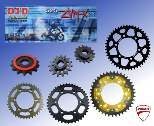DID Kettensatz passend für Ducati Monster 916 S4 (Bj.01-03) DID525ZVM-X2 Kette