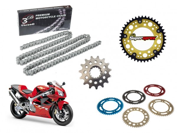 Afam Renn-Kettensatz passend für Honda VTR 1000 SP2 (Bj.02-06) 3D520Z SP Racingkette