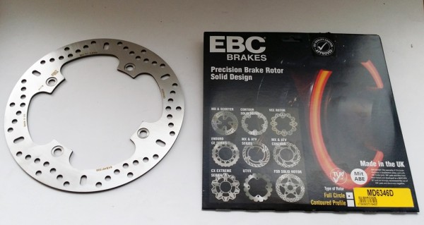 EBC Bremsscheibe MD6346D vorn passend für Honda XL 650 V Transalp RD10 RD11 (Bj.00-07) ABE