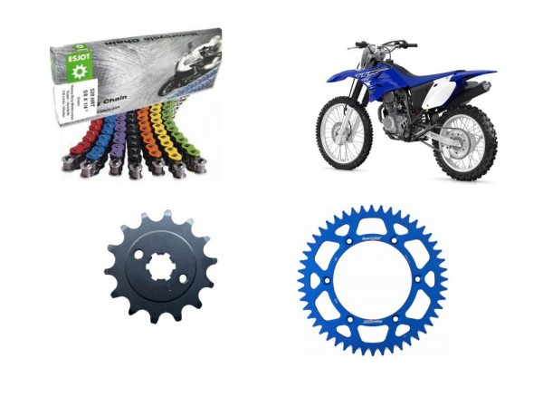 Esjot Kettensatz passend für Yamaha TT-R 230 (Bj.05-24) 520HRT Kette blau