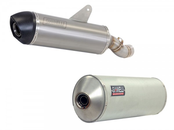 passend für BMW R 1200 GS / Adventure 13-17 Giannelli Maxi Oval Sportauspuffanlage Alu schwarz 73699