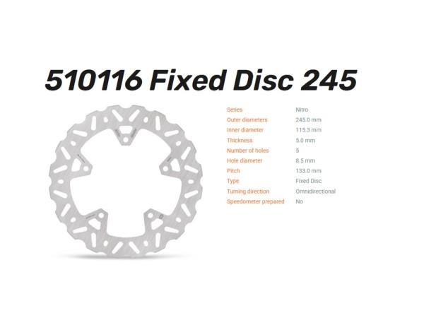 Moto-Master Bremsscheibe Nitro hinten passend für Yamaha XJ6 Diversion - 510116