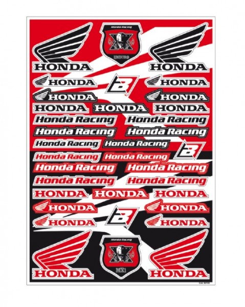 Aufkleber Sponsor BlackBird Racing passend für Honda - Bogen 50x35 cm - 5076H
