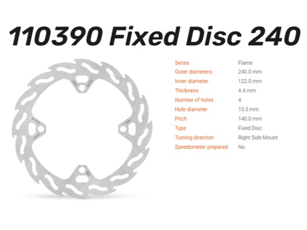 Moto-Master Bremsscheibe Flame hinten passend für Suzuki RM-Z 250 / 450 / RMX 450 Z - 110390