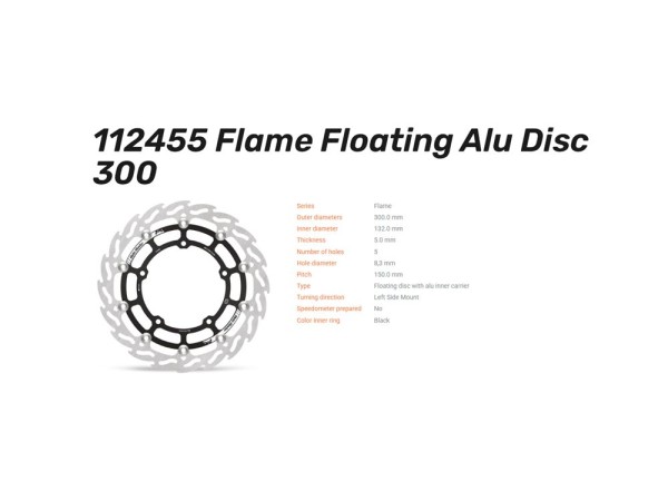 Supermoto 300 Bremsscheibe Flame passend für Yamaha XTZ Tenere 700 Moto-Master 112455 112456