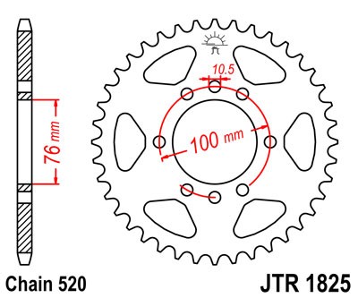 Kettenrad Aluminium 39 bis 52 Zähne (520)