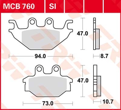 MCB760SI, MCB 760SI Lucas Sinter Bremsbeläge MCB760SI
