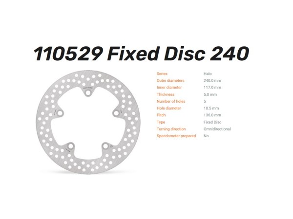 Moto-Master Bremsscheibe Halo hinten passend für Honda CTX 700 / NC 700 / NC 750 - 110529