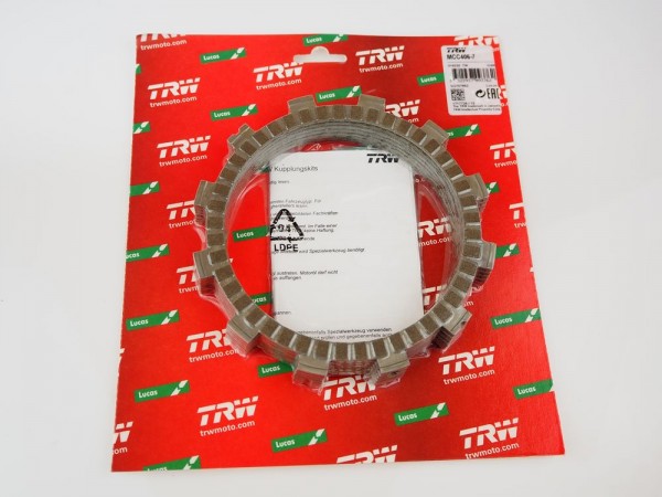 TRW Lucas Kupplungslamellenset (7 st.) passend für Yamaha MCC406-7 passend für Yamaha DT250 / RD250