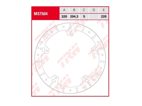 TRW Lucas Bremsscheibe hinten passend auf KTM Duke 125 390 / RC 125 200 390 / SMC 125 R - MST604