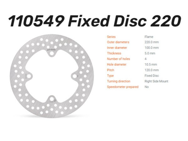 Moto-Master Bremsscheibe Halo hinten passend für Kawasaki ZX-10R / ZX-10RR Ninja 1000 - 110549