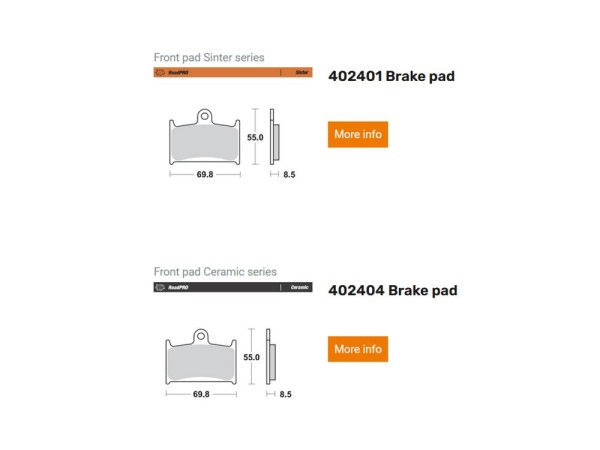 Moto-Master Bremsbelag Sinter / Organisch vorn - 402404 402401