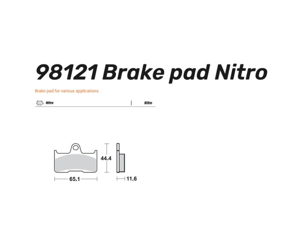Moto-Master Bremsbelag Nitro hinten - 98121