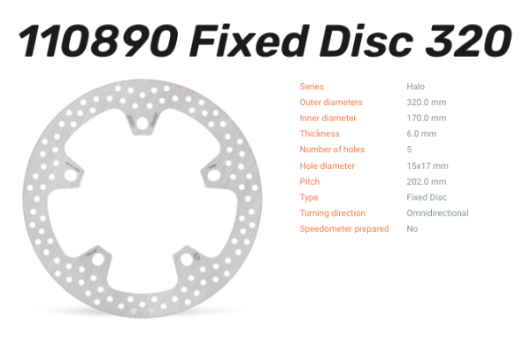Moto-Master Bremsscheibe Halo vorn passend für Harley Davidson - 110890