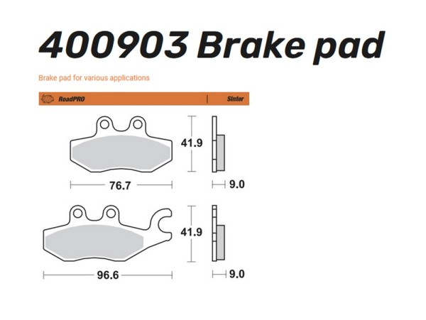 Moto-Master Bremsbelag hinten Sinter Road - 400903