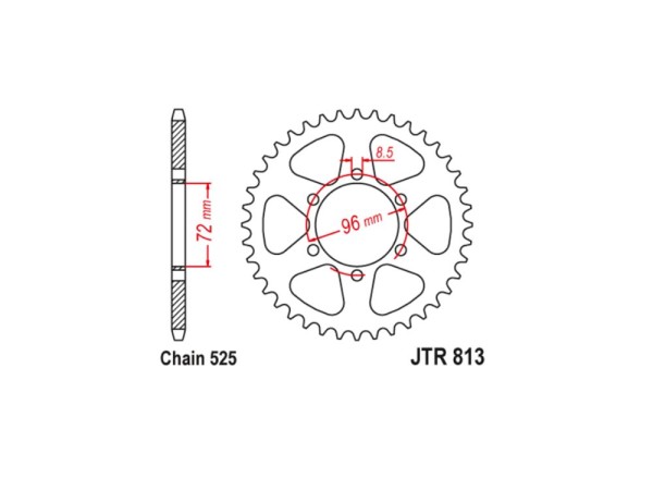 Kettenrad Stahl 39 40 Zähne (520) passend für Suzuki TS 250 / ER