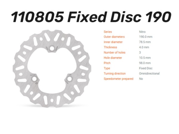 Moto-Master Bremsscheibe Nitro hinten passend für Suzuki LT-R 450 - 110805