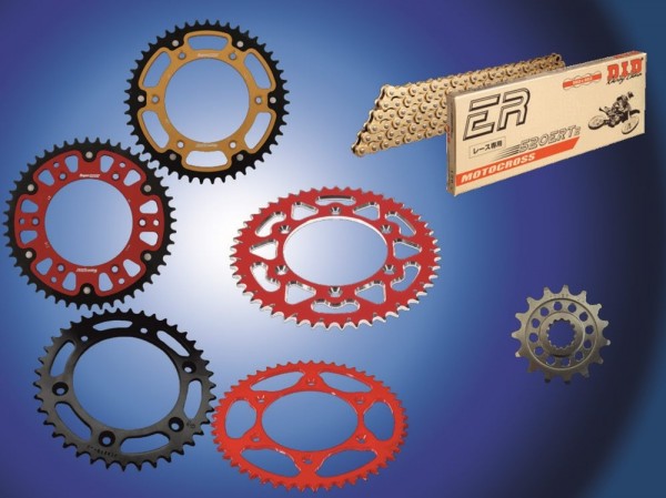 DID Kettensatz passend für Honda XR 650R RE01 Bj 00 bis 07 mit DID520VX3 Kette