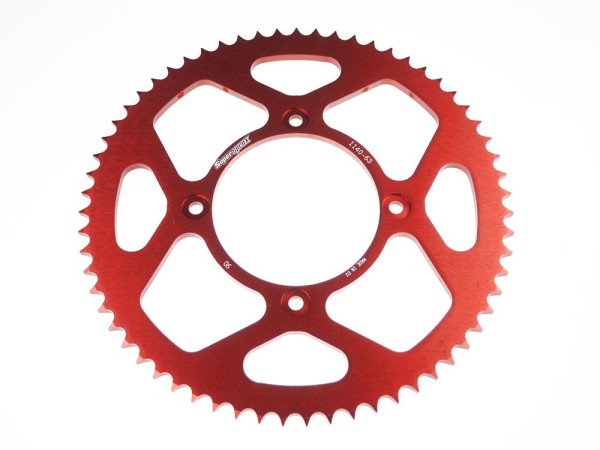 Kettenrad Aluminium 56 63 Zähne rot (428) passend für Beta RR125