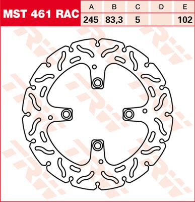 TRW Lucas Racing Bremsscheibe hinten MST 461 RAC mit ABE passend für Ducati 1198 R Bj. 10-