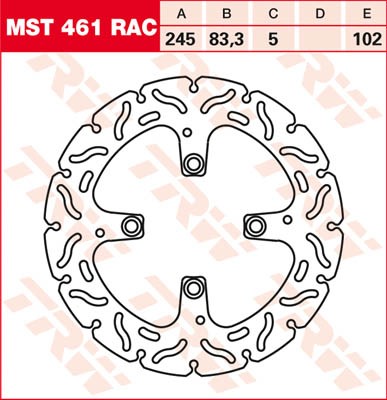 TRW Lucas Racing Bremsscheibe hinten MST 461 RAC mit ABE passend für Ducati 1098 S Bj. 07-09