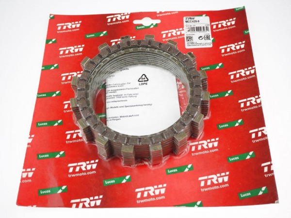 TRW Lucas Kupplungslamellenset (9 st.) passend für Yamaha MCC425-9 passend für Yamaha FZS 600 Fazer