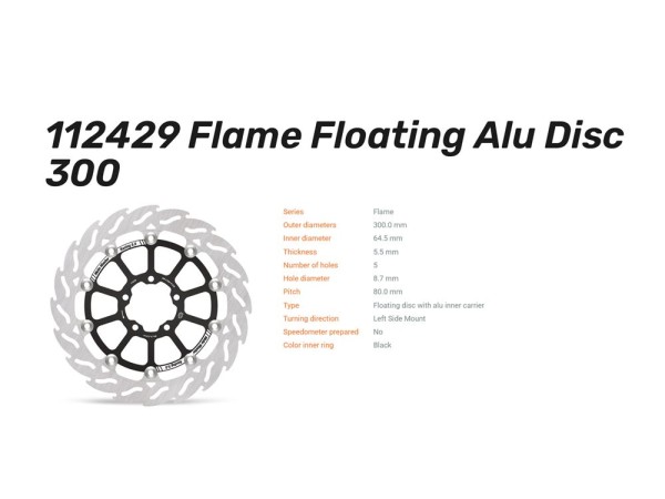 Moto-Master Bremsscheibe Flame Racing 5.5 passend für KTM Duke 990 - 112429 112430