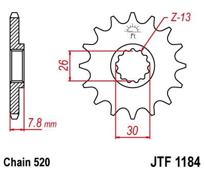 Kettenritzel Ritzel 16 17 18 Zähne (520) passend für Triumph America Bonneville Scrambler Thruxton