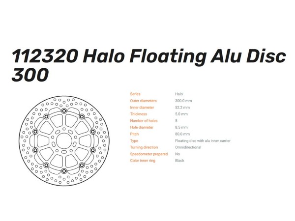 Moto-Master Bremsscheibe Halo floating vorn passend für KTM 790 890 Duke