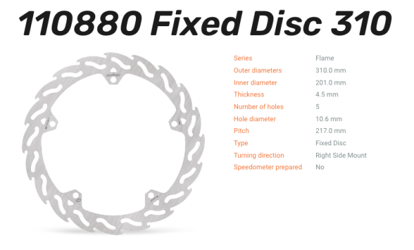 Moto-Master Bremsscheibe Flame vorne passend für Triumph - 110880