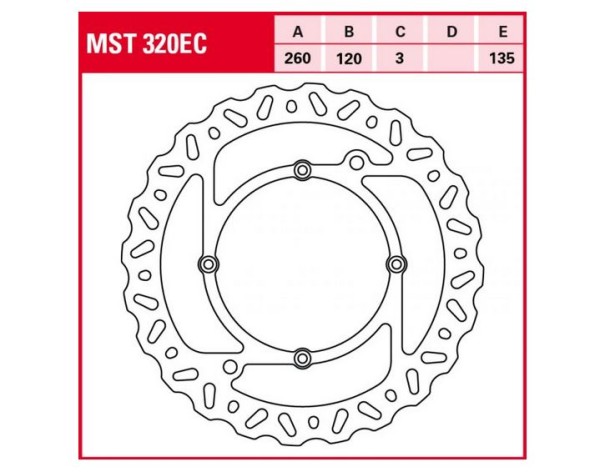 TRW Lucas Bremsscheibe MST320EC passend für Husqvarna
