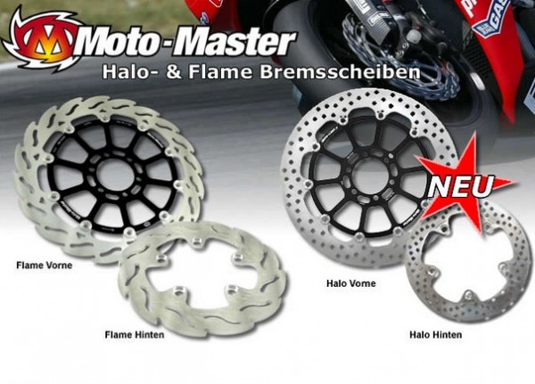 Moto-Master Bremsscheibe passend für Kawasaki Z1000 / Z1000SX o. ABS (Bj.14-) Halo Racing floating v
