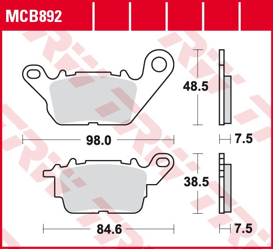 MCB892, MCB 892 TRW Lucas Bremsbeläge MCB892 passend für Yamaha 125 150 GPD - A N-Max SE93 SG43