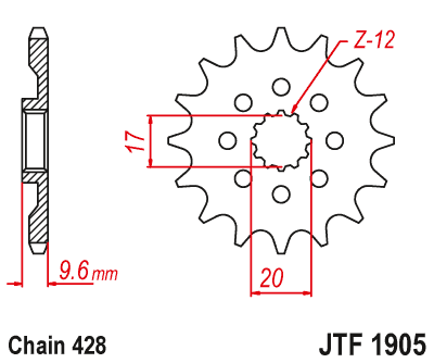 Ritzel 11 12 13 14 Zähne (428) KTM SX ab 2018 / Gas Gas MC85