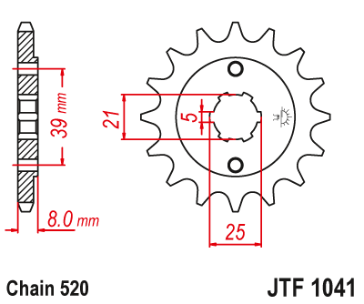 Ritzel 14 15 16 Zähne (520) passend für Kymco 150 MXER / MXU