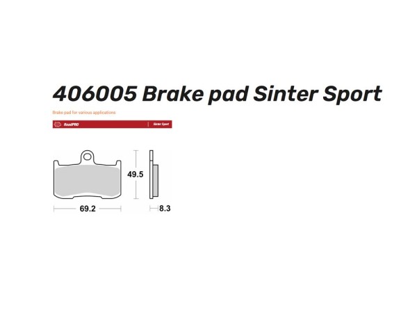 Moto-Master Bremsbelag vorn Sinter Sport - 406005