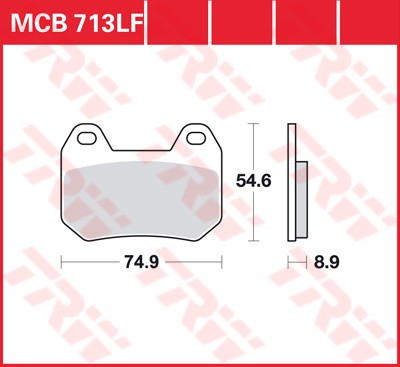 MCB713, mcb 713: Lucas Scheibenbremsbeläge hinten MCB713, mcb 713