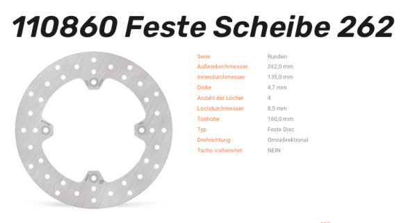 Moto-Master Bremsscheibe Round Disc-Serie vorne passend für Bombardier / CanAm - 110860