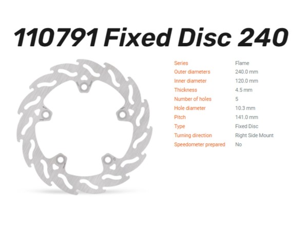 Moto-Master Bremsscheibe Flame hinten passend für Suzuki GSX 250 R / V-Strom 250 - 110791