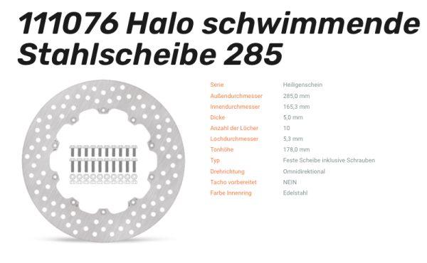 Moto-Master Bremsscheibe Halo-Serie vorne-hinten passend für BMW - 111076